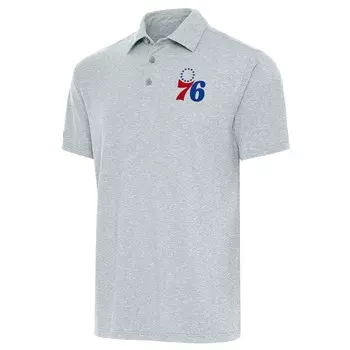Поло с коротким рукавом Antigua Philadelphia 76Ers, серый
