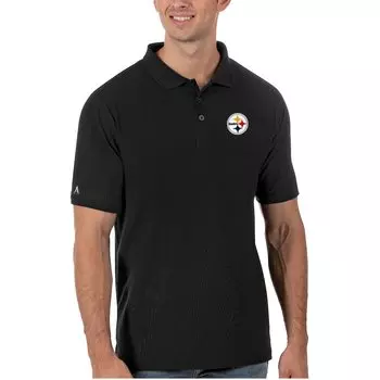 Поло с коротким рукавом Antigua Pittsburgh Steelers, черный