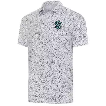 Поло с коротким рукавом Antigua Seattle Kraken, белый