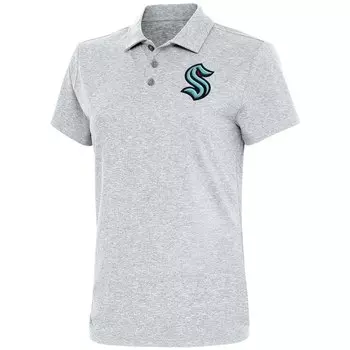 Поло с коротким рукавом Antigua Seattle Kraken, серый