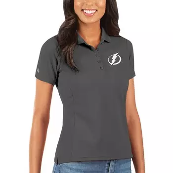 Поло с коротким рукавом Antigua Tampa Bay Lightning, угольный