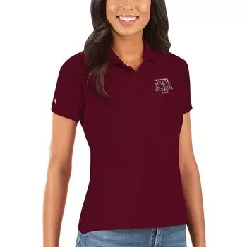Поло с коротким рукавом Antigua Texas A And M Aggies, бордовый