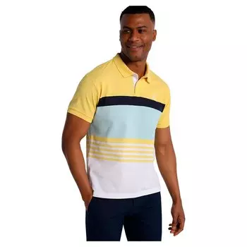 Поло с коротким рукавом Bendorff Tricolour Woven Stripe, желтый