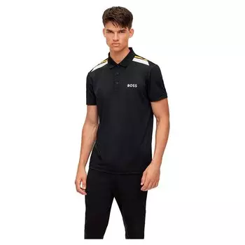 Поло с коротким рукавом BOSS Paddytech 10244815 01, черный