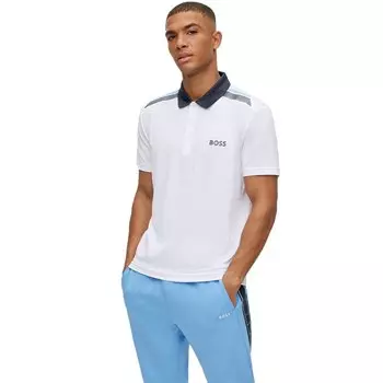 Поло с коротким рукавом BOSS Paddytech 10244815 01, белый