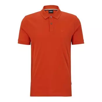 Поло с коротким рукавом BOSS Pallas, оранжевый