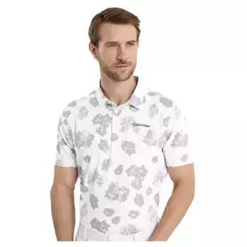 Поло с коротким рукавом Calvin Klein Golf Cyber Floral Printed, белый