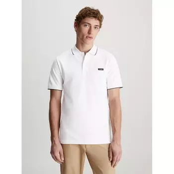 Поло с коротким рукавом Calvin Klein Stretch Pique Tipping, белый