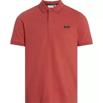 Поло с коротким рукавом Calvin Klein Stretch Pique Tipping, оранжевый