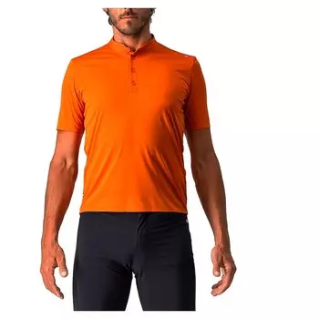 Поло с коротким рукавом Castelli Tech 2, оранжевый