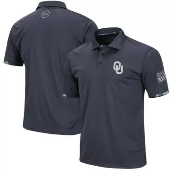 Поло с коротким рукавом Colosseum Oklahoma Sooners, угольный