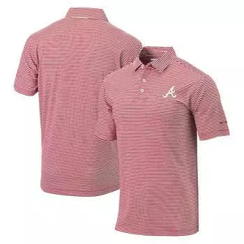 Поло с коротким рукавом Columbia Atlanta Braves, красный