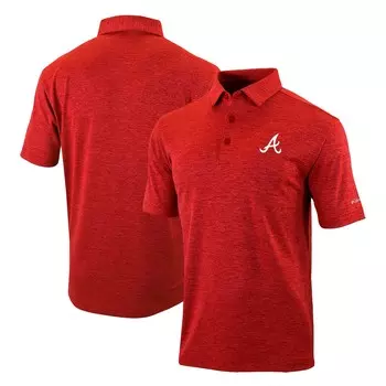 Поло с коротким рукавом Columbia Atlanta Braves, красный