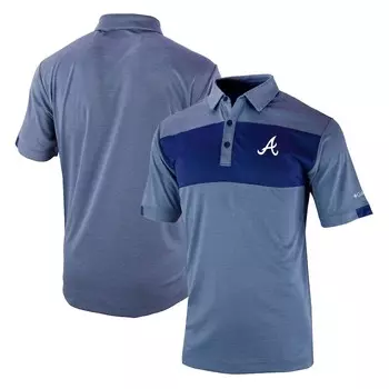 Поло с коротким рукавом Columbia Atlanta Braves, нави