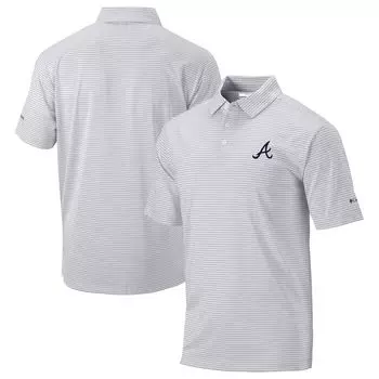 Поло с коротким рукавом Columbia Atlanta Braves, серый
