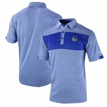 Поло с коротким рукавом Columbia Golden State Warriors, синий