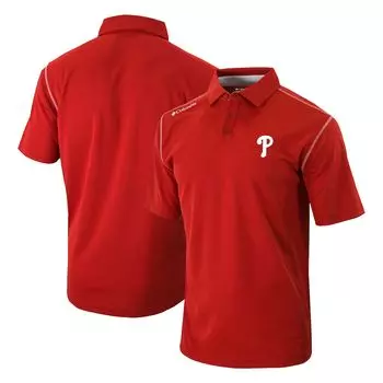 Поло с коротким рукавом Columbia Philadelphia Phillies, красный