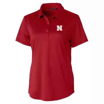 Поло с коротким рукавом Cutter & Buck Nebraska Huskers, алый
