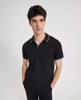 Поло с коротким рукавом для мужчин Easy Wear, черный