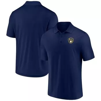 Поло с коротким рукавом Fanatics Branded Milwaukee Brewers, нави