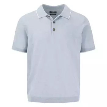 Поло с коротким рукавом Fynch Hatton Cotton Linen, синий