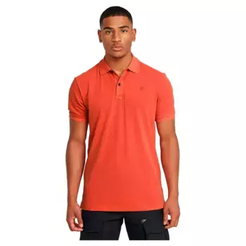Поло с коротким рукавом G-Star Dunda Overdyed Slim, оранжевый