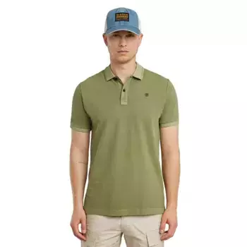 Поло с коротким рукавом G-Star Dunda Overdyed Slim, зеленый