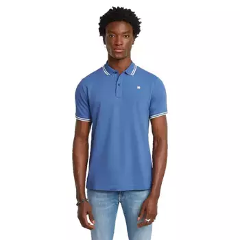 Поло с коротким рукавом G-Star Dunda Slim Stripe, синий