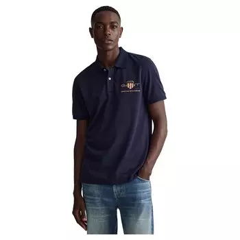 Поло с коротким рукавом Gant Archive Shield Pique, синий