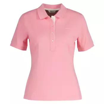Поло с коротким рукавом Gant Contrast Collar, розовый