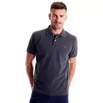 Поло с коротким рукавом Gant Rugger Pique Sunfaded, серый