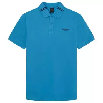 Поло с коротким рукавом Hackett Am Tipped, синий