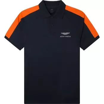 Поло с коротким рукавом Hackett Amr Shoulder Panel, синий