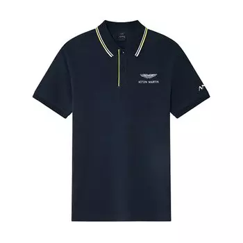 Поло с коротким рукавом Hackett Aston Martin Racing Jaquard Tipped, синий