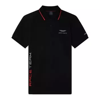 Поло с коротким рукавом Hackett Aston Martin Racing Race Team, черный