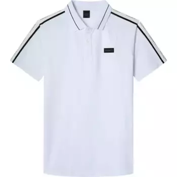 Поло с коротким рукавом Hackett B&T Monogram Tape Plus Size, белый