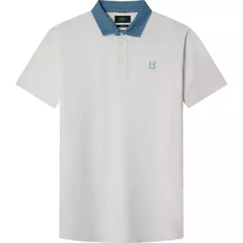 Поло с коротким рукавом Hackett Heritage Contrast, белый