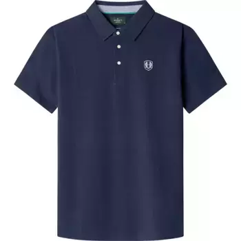 Поло с коротким рукавом Hackett Heritage Crest Logo, синий