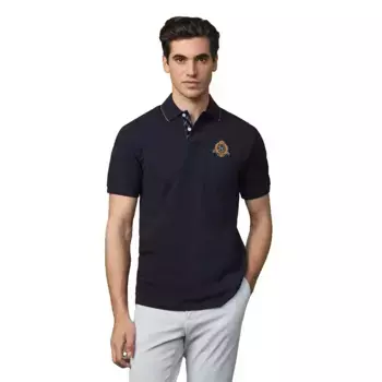 Поло с коротким рукавом Hackett Heritage Crest Logo, синий