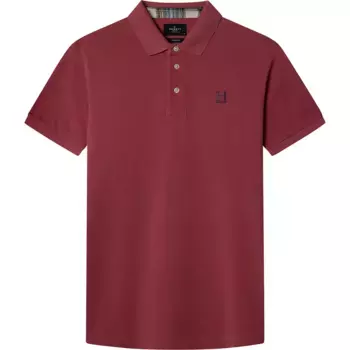 Поло с коротким рукавом Hackett Heritage Madras Trim, красный