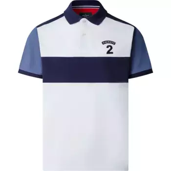 Поло с коротким рукавом Hackett Heritage NBR 2 Panel, белый