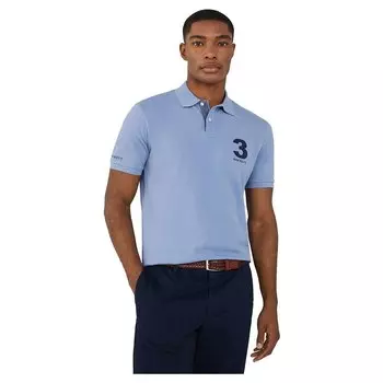 Поло с коротким рукавом Hackett Heritage Number, синий