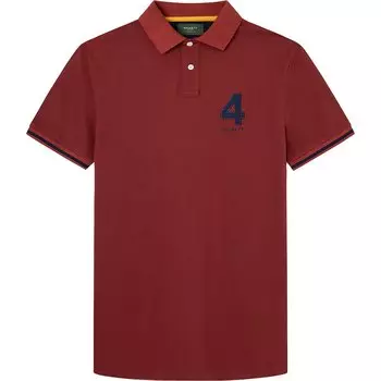 Поло с коротким рукавом Hackett Heritage Number, красный