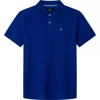 Поло с коротким рукавом Hackett Logo Slim Fit, синий