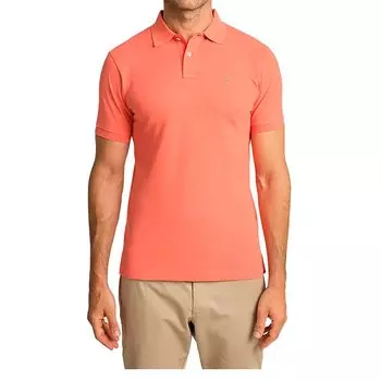 Поло с коротким рукавом Hackett Slim Fit Logo, оранжевый