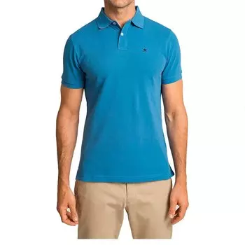 Поло с коротким рукавом Hackett Slim Fit Logo, синий