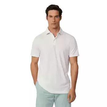 Поло с коротким рукавом Hackett Swim Palm, белый