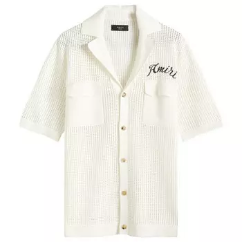 Поло с коротким рукавом из сетчатой ткани Amiri, желтый