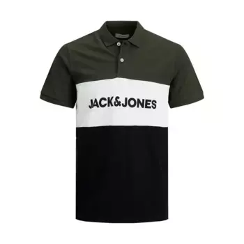 Поло с коротким рукавом Jack & Jones Elogo Blocking, зеленый