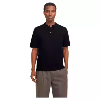 Поло с коротким рукавом Jack & Jones Emil Relaxed, черный